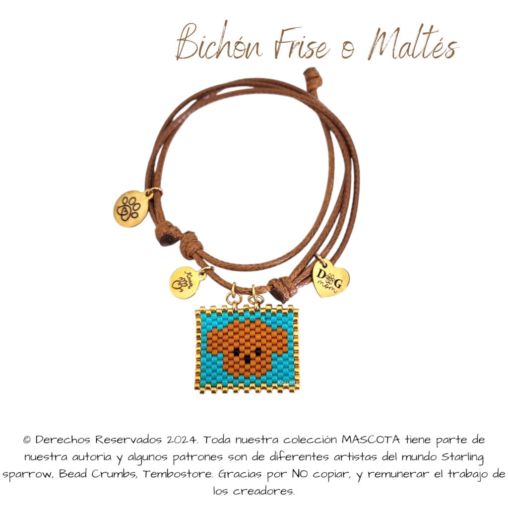 Bichón Frise o Maltés Pulsera, Llavero, Collar o Kit