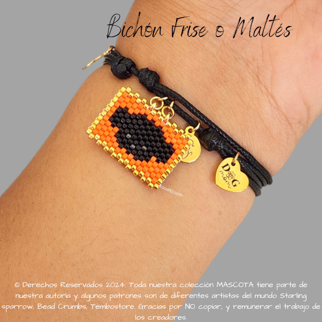 Bichón Frise o Maltés Pulsera, Llavero, Collar o Kit