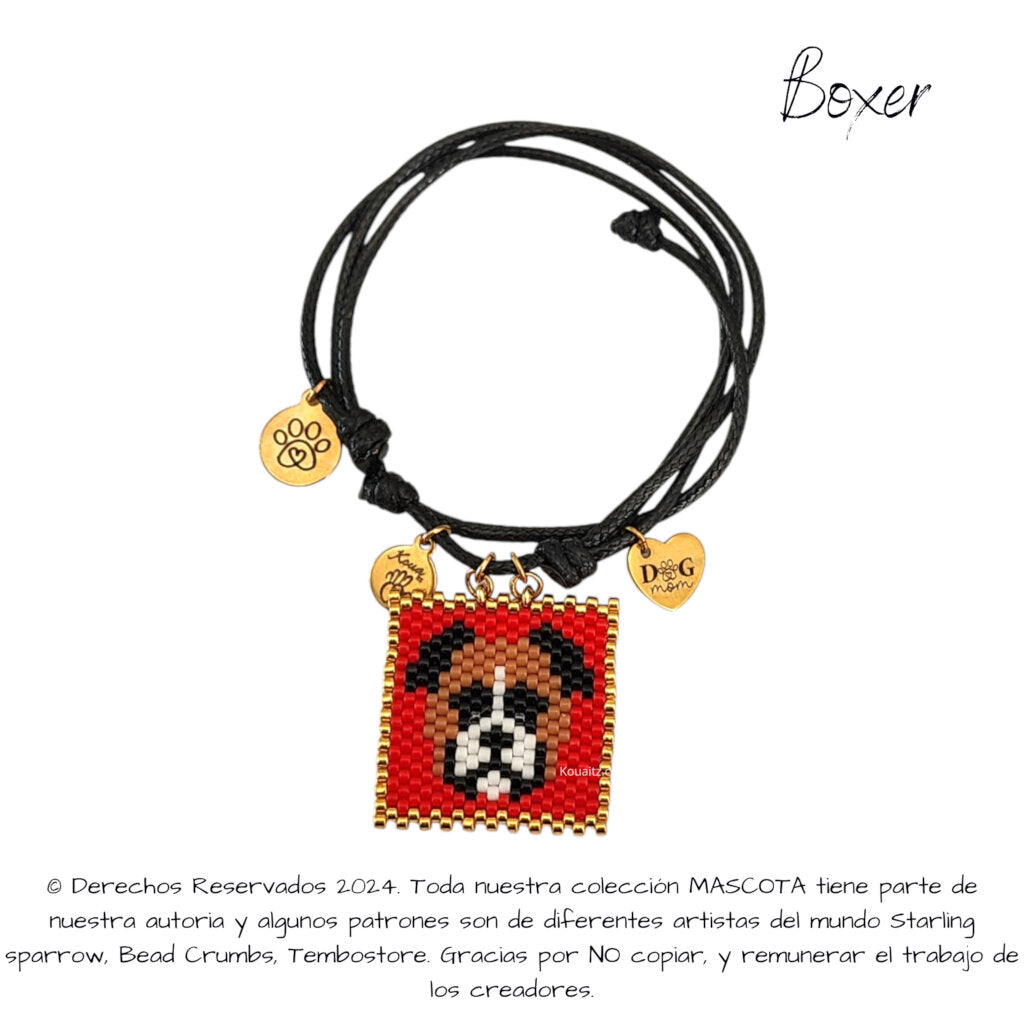 Boxer Pulsera, Llavero, Collar o Kit
