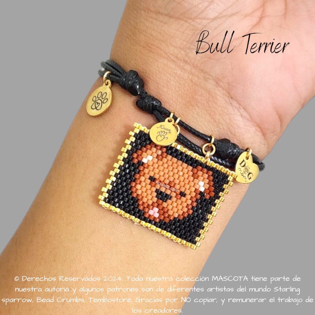 Bull Terrier Pulsera, Llavero, Collar o Kit