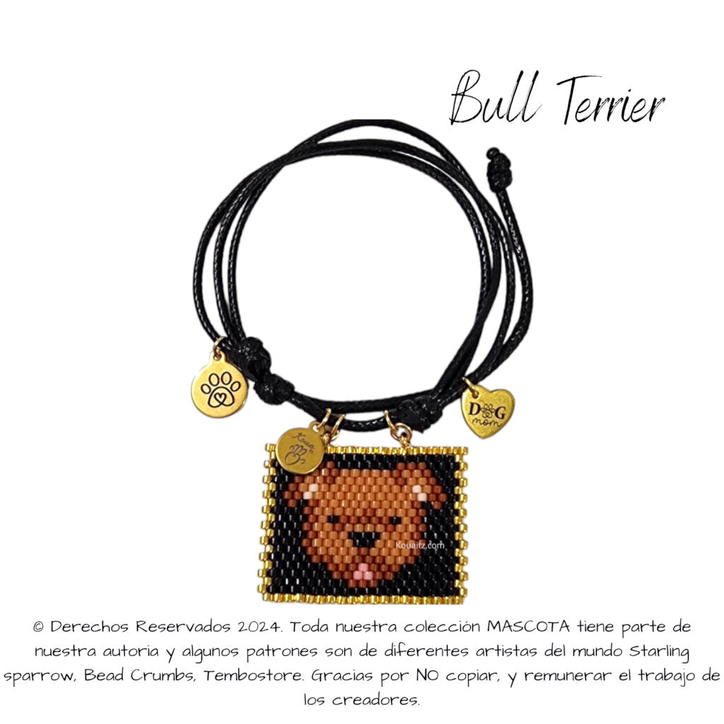 Bull Terrier Pulsera, Llavero, Collar o Kit