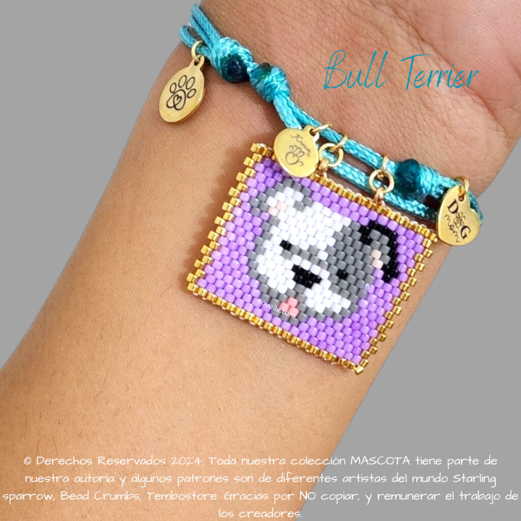 Bull Terrier Pulsera, Llavero, Collar o Kit