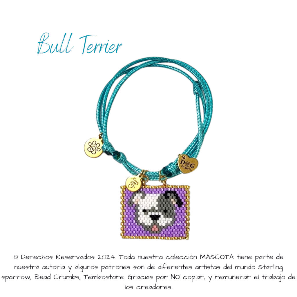 Bull Terrier Pulsera, Llavero, Collar o Kit