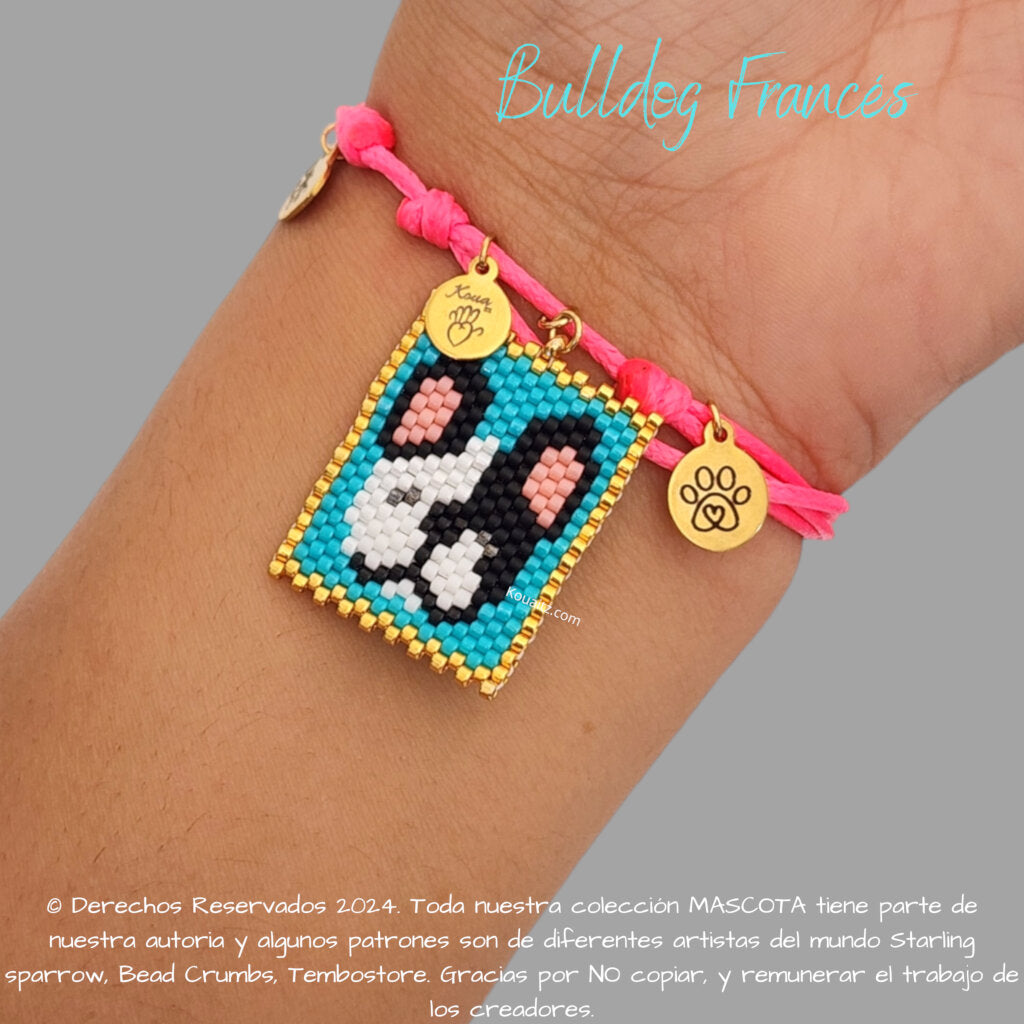 Bulldog Francés Pulsera, Llavero, Collar o Kit