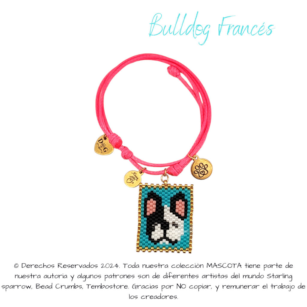 Bulldog Francés Pulsera, Llavero, Collar o Kit