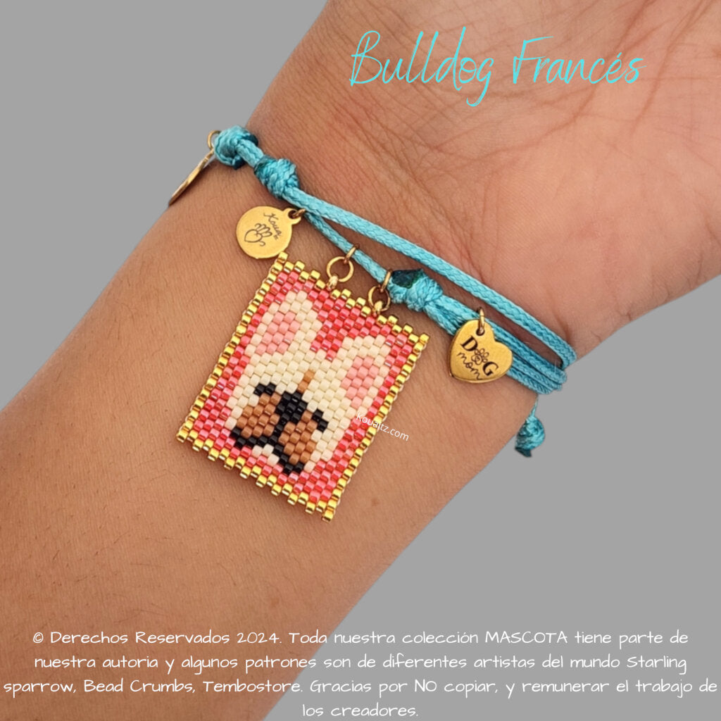 Bulldog Francés Pulsera, Llavero, Collar o Kit
