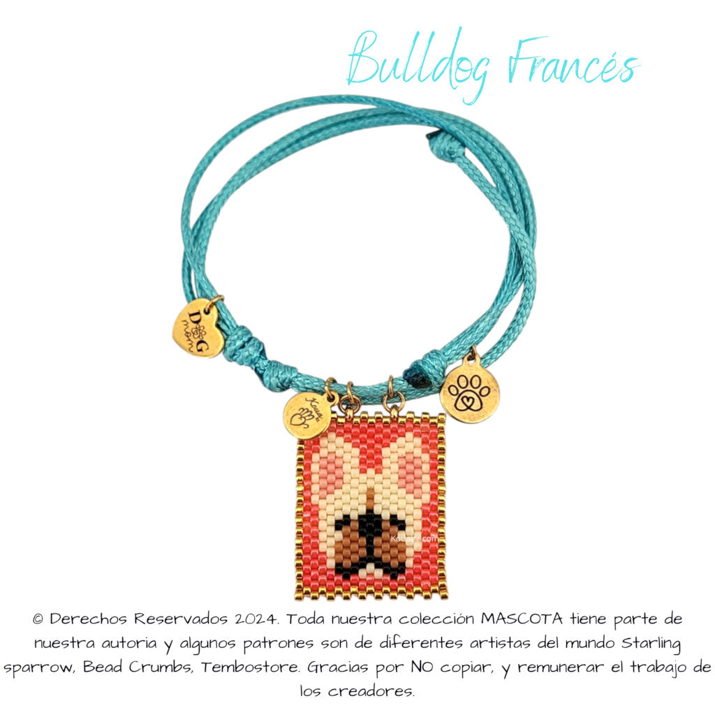 Bulldog Francés Pulsera, Llavero, Collar o Kit