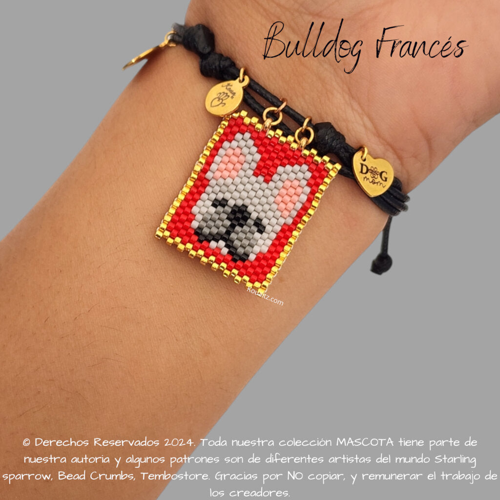 Bulldog Francés Pulsera, Llavero, Collar o Kit