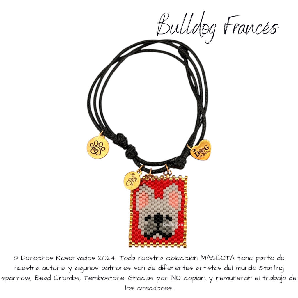 Bulldog Francés Pulsera, Llavero, Collar o Kit