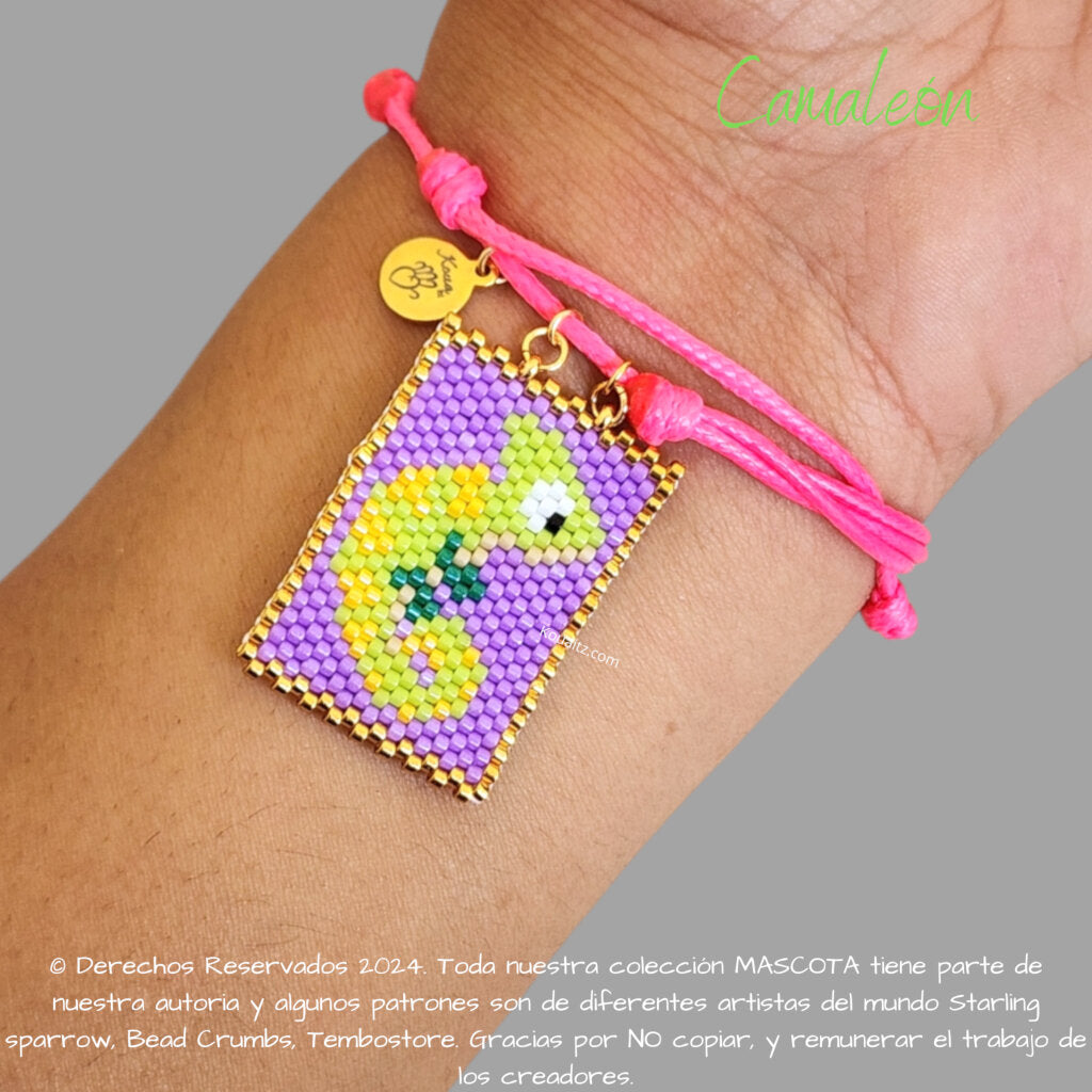 Camaleón Pulsera, Llavero, Collar o Kit
