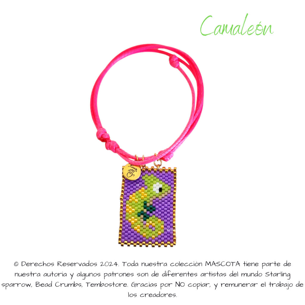 Camaleón Pulsera, Llavero, Collar o Kit