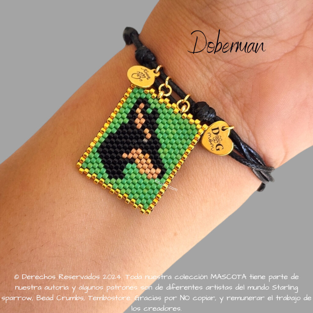 Doberman Pulsera, Llavero, Collar o Kit
