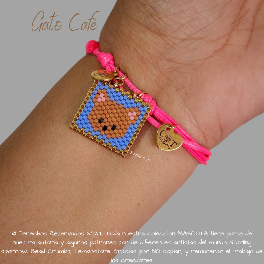 Gato Pulsera, Llavero, Collar o Kit