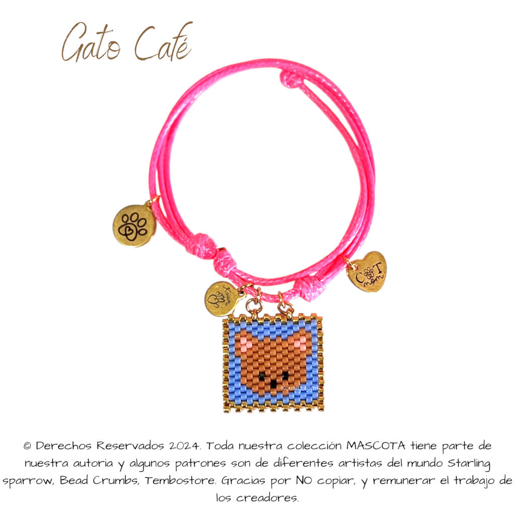 Gato Pulsera, Llavero, Collar o Kit