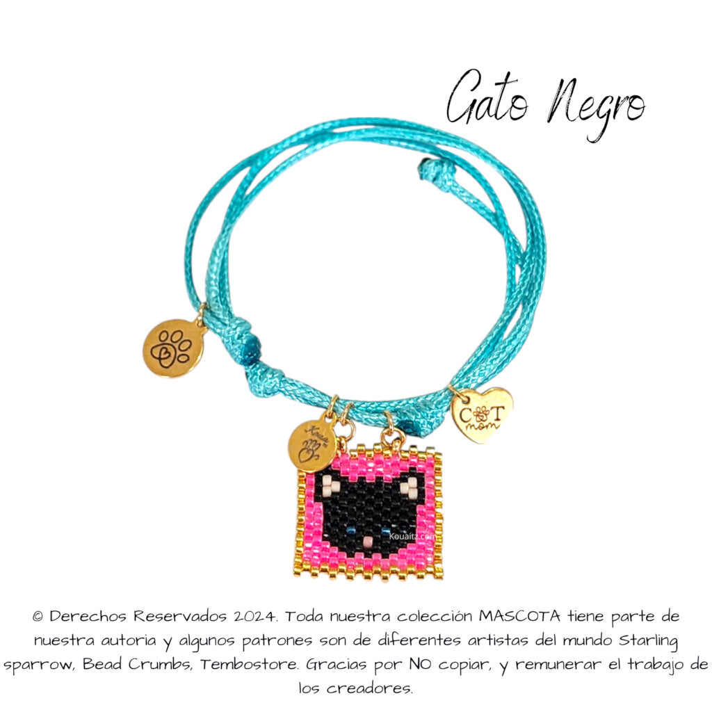 Gato Pulsera, Llavero, Collar o Kit