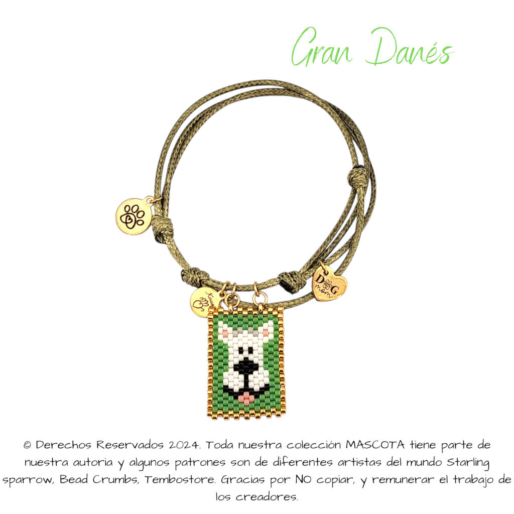 Gran Danés Pulsera, Llavero, Collar o Kit