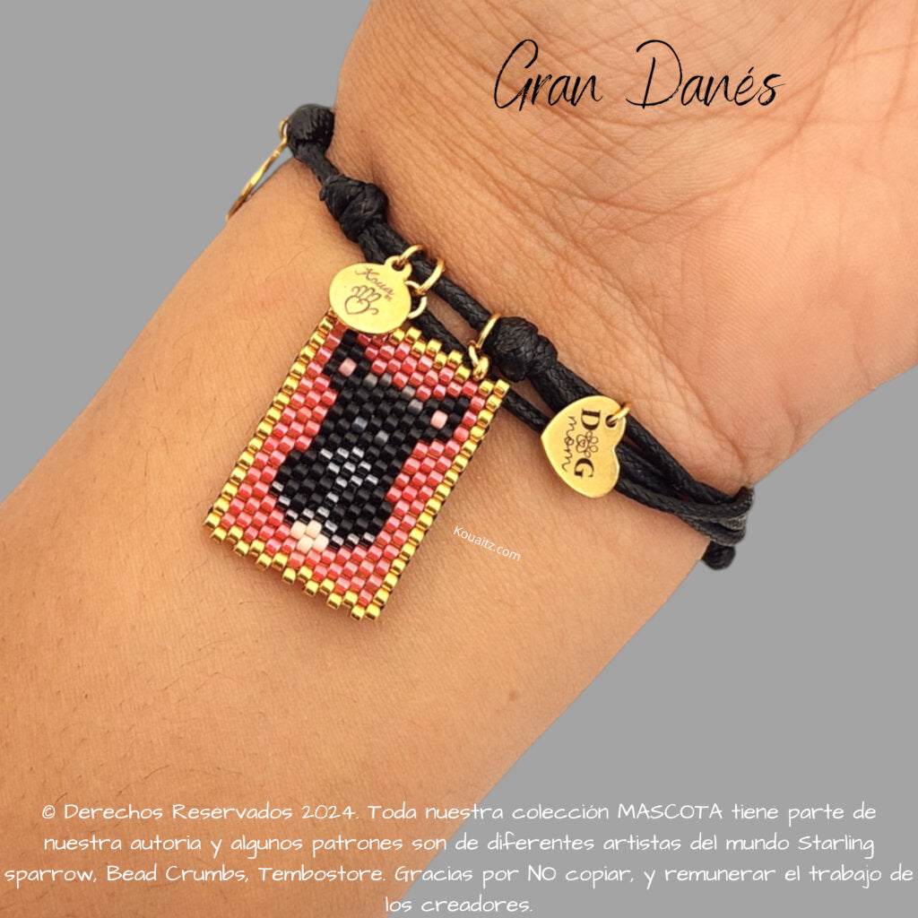 Gran Danés Pulsera, Llavero, Collar o Kit