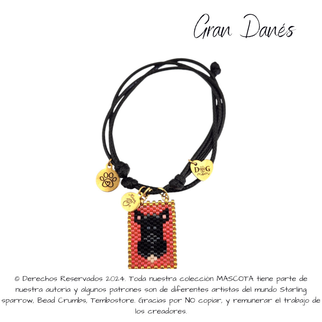 Gran Danés Pulsera, Llavero, Collar o Kit