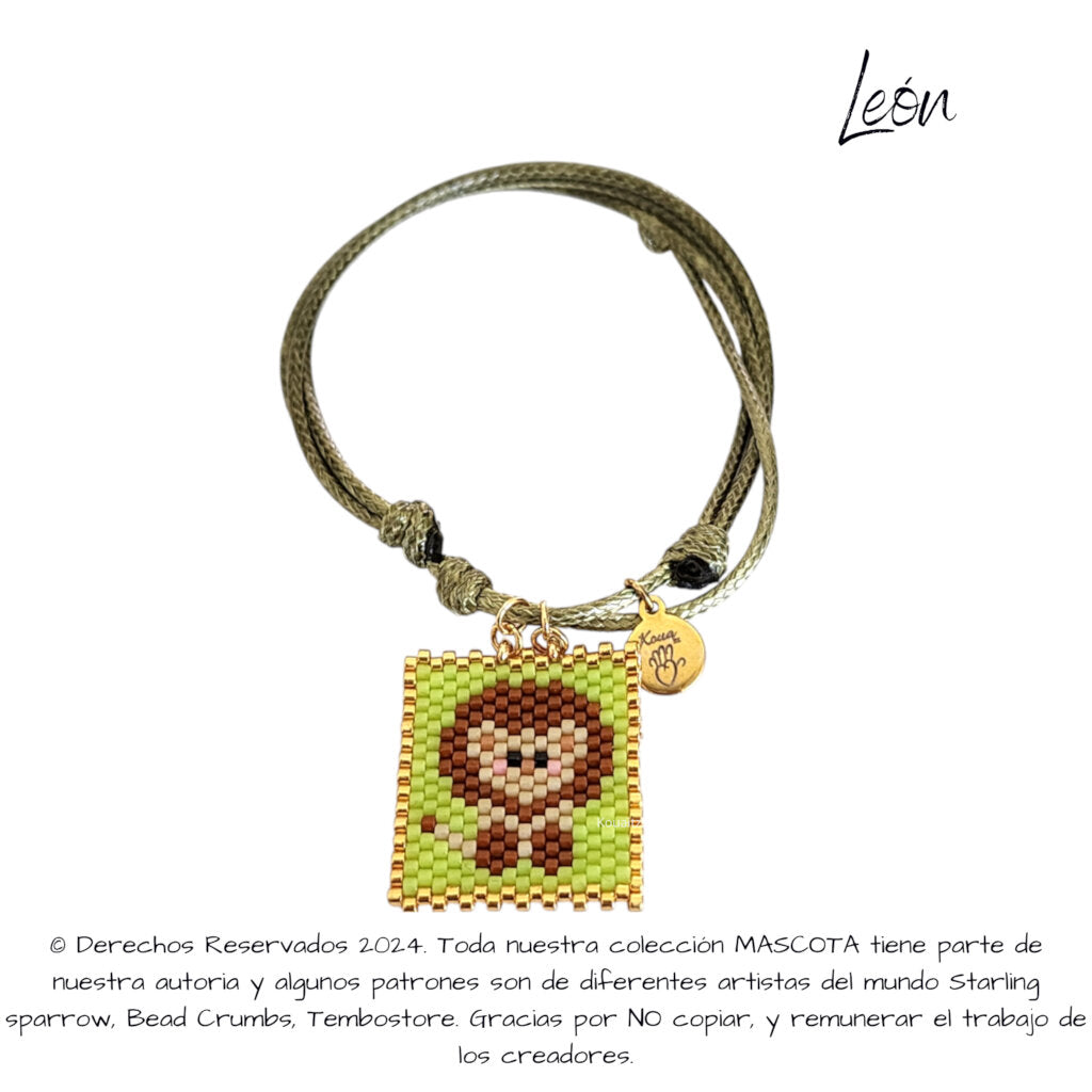 León Pulsera, Llavero, Collar o Kit