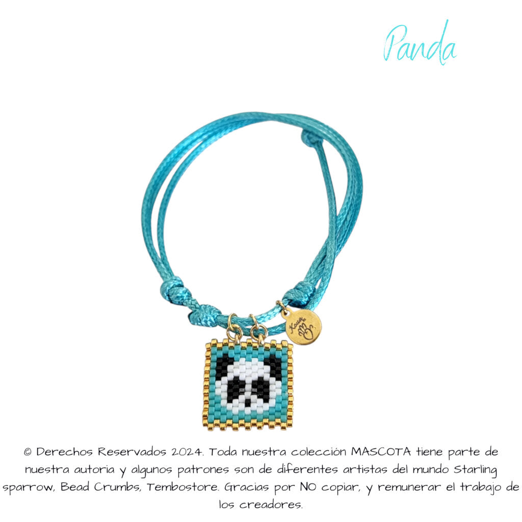 Panda Pulsera, Llavero, Collar o Kit