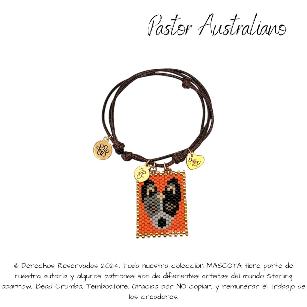 Pastor Australiano Pulsera, Llavero, Collar o Kit