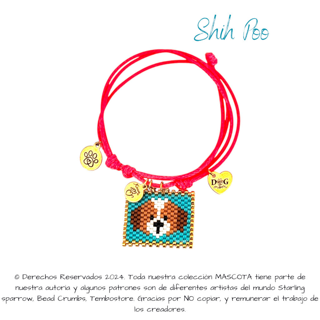 Shih Poo Pulsera, Llavero, Collar o Kit