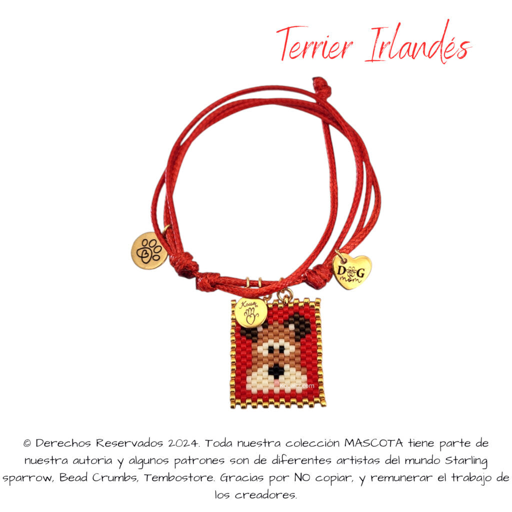 Terrier Irlandés Pulsera, Llavero, Collar o Kit