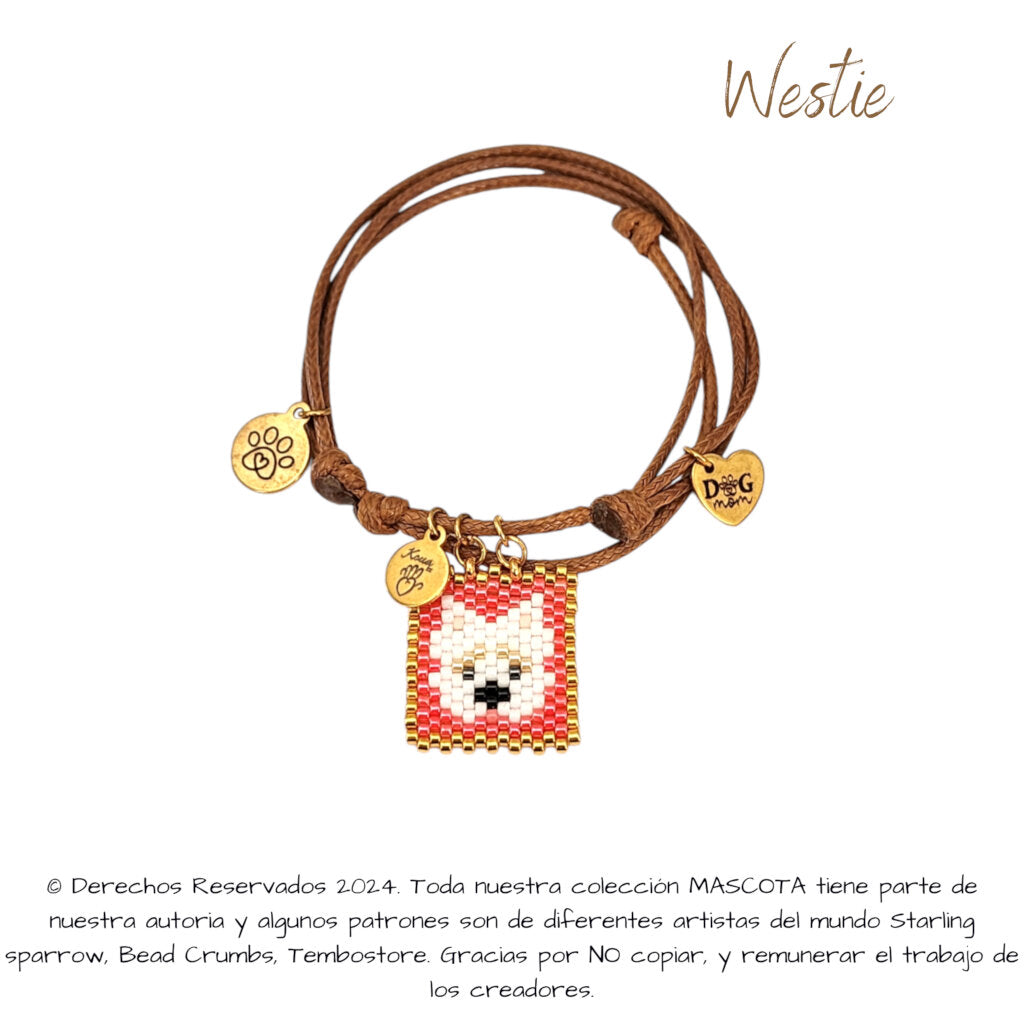 Westie Pulsera, Llavero, Collar o Kit