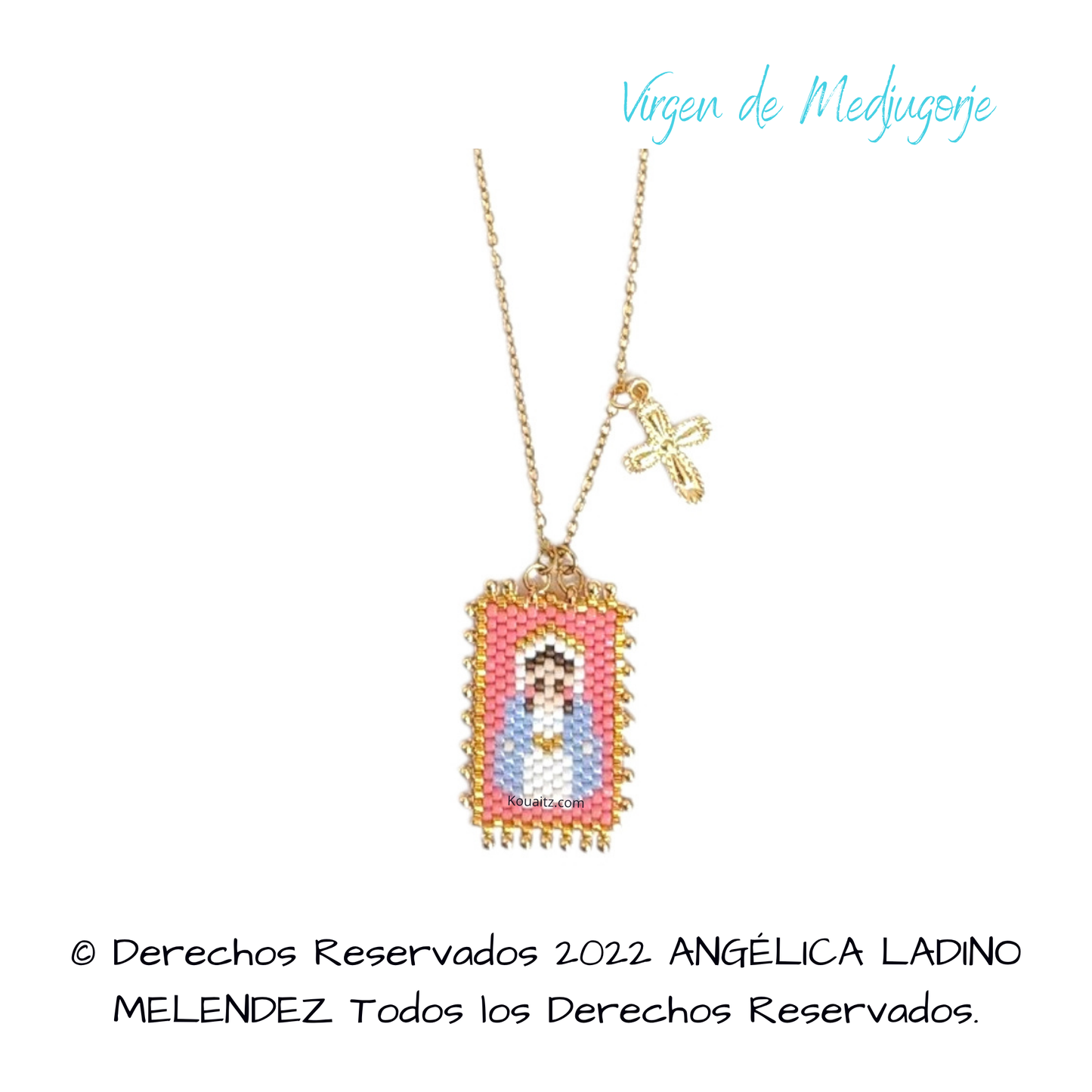 Virgen de Medjugorje Pulsera, collar o llavero