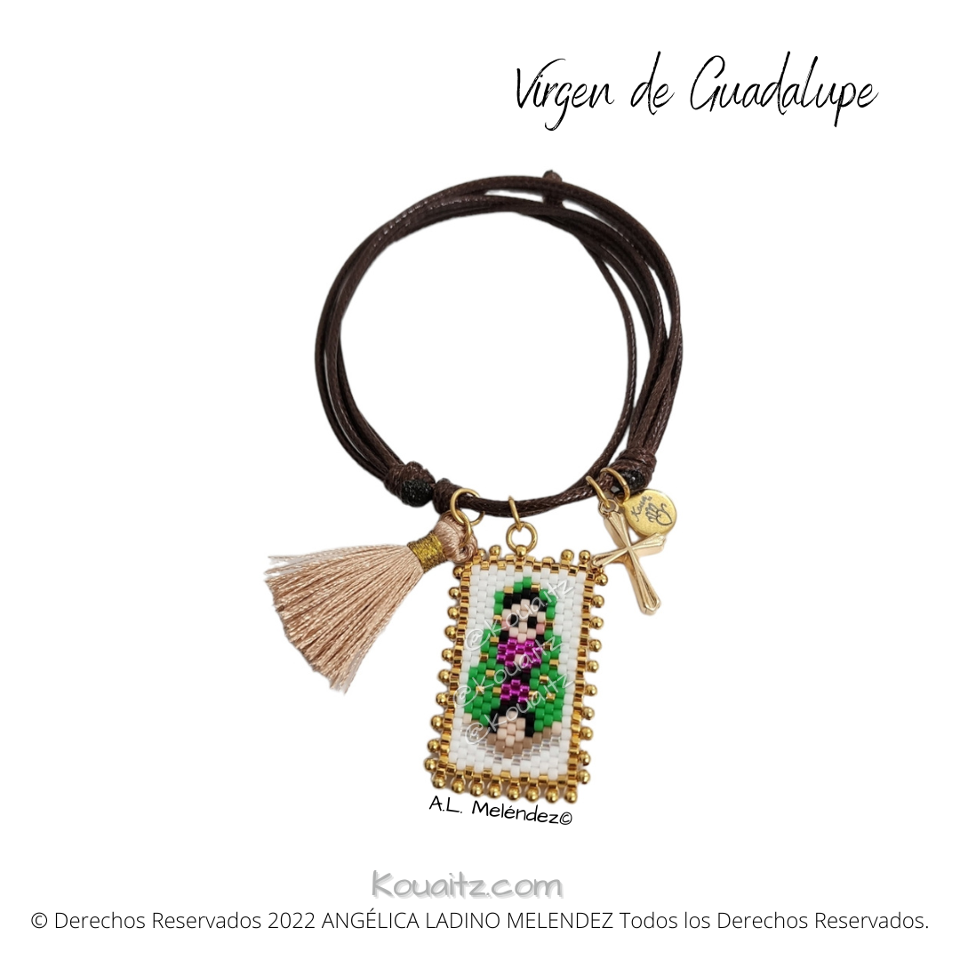 Virgen de Guadalupe Pulsera, Llavero, Collar o Kit