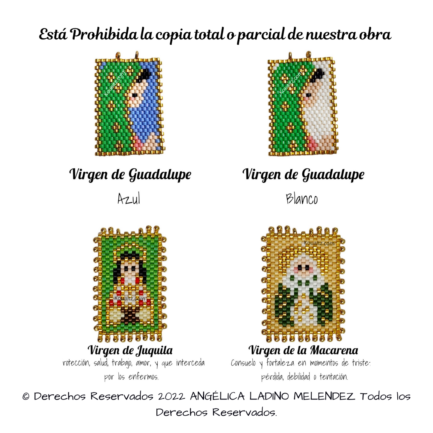 Kit Santitos Pulsera Dorada + Llavero + Collar