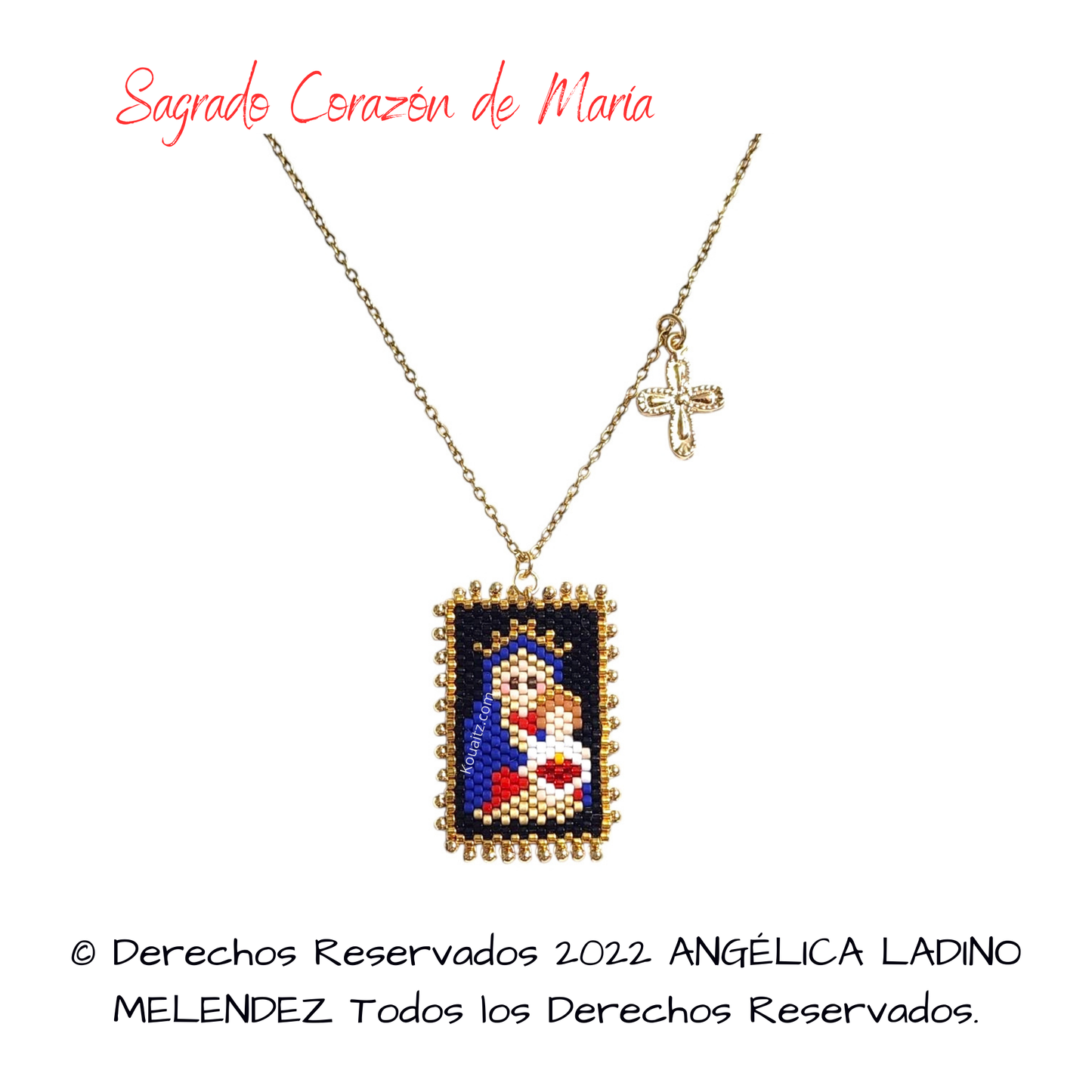 Sagrado Corazón de María Pulsera o Collar