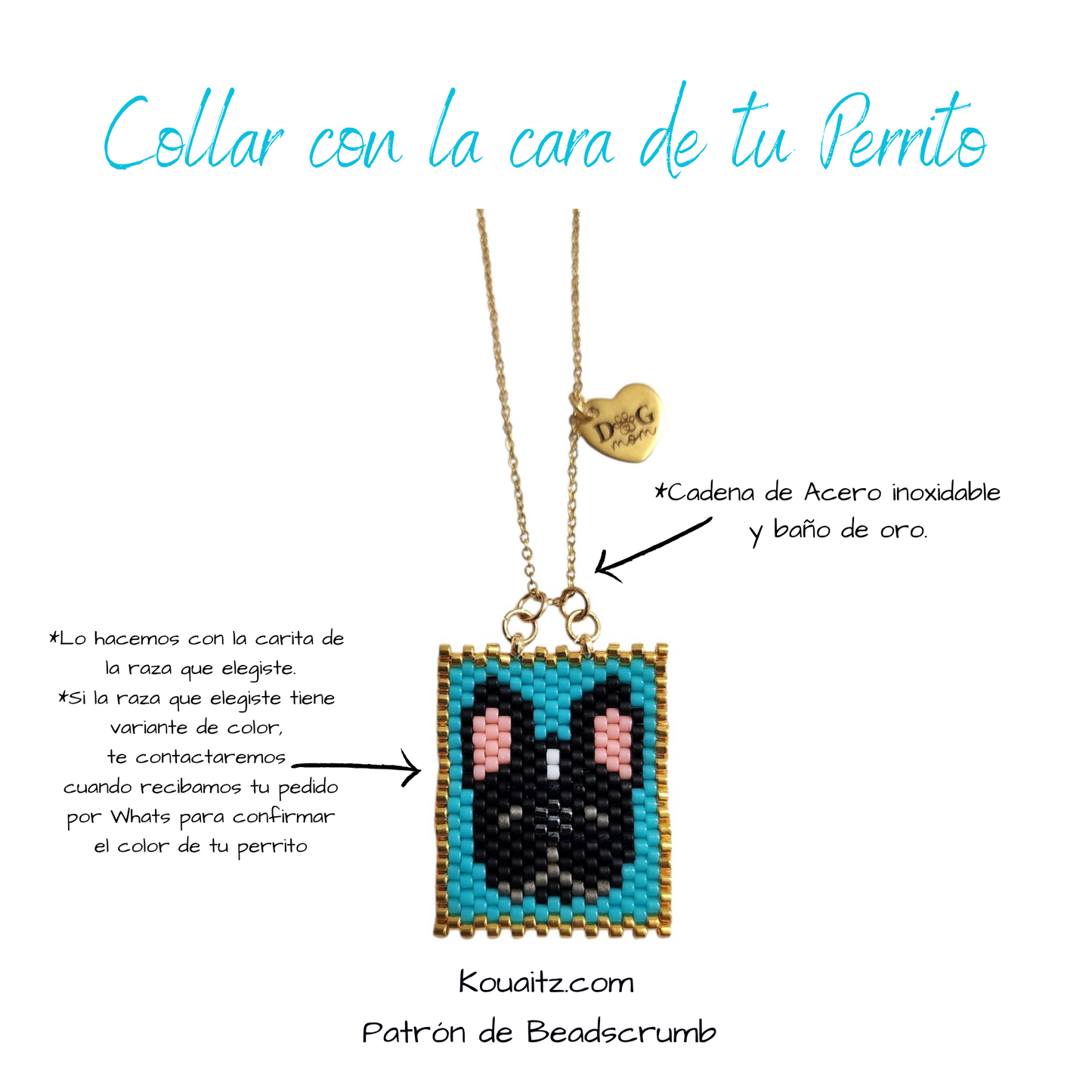 Bulldog Francés Pulsera, Llavero, Collar o Kit