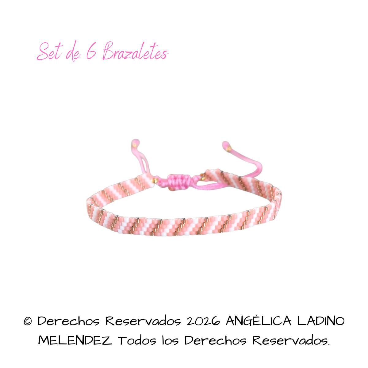 Set Brazaletes Rosas