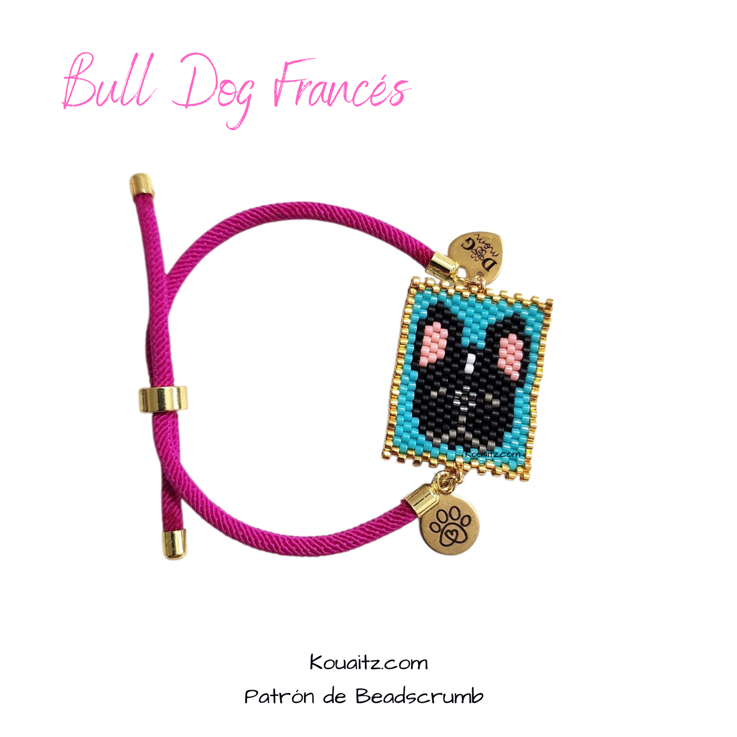 Bulldog Francés Pulsera, Llavero, Collar o Kit