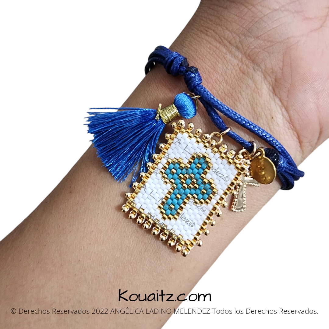 Cruz Varios Colores Pulsera, Llavero, Collar o Kit
