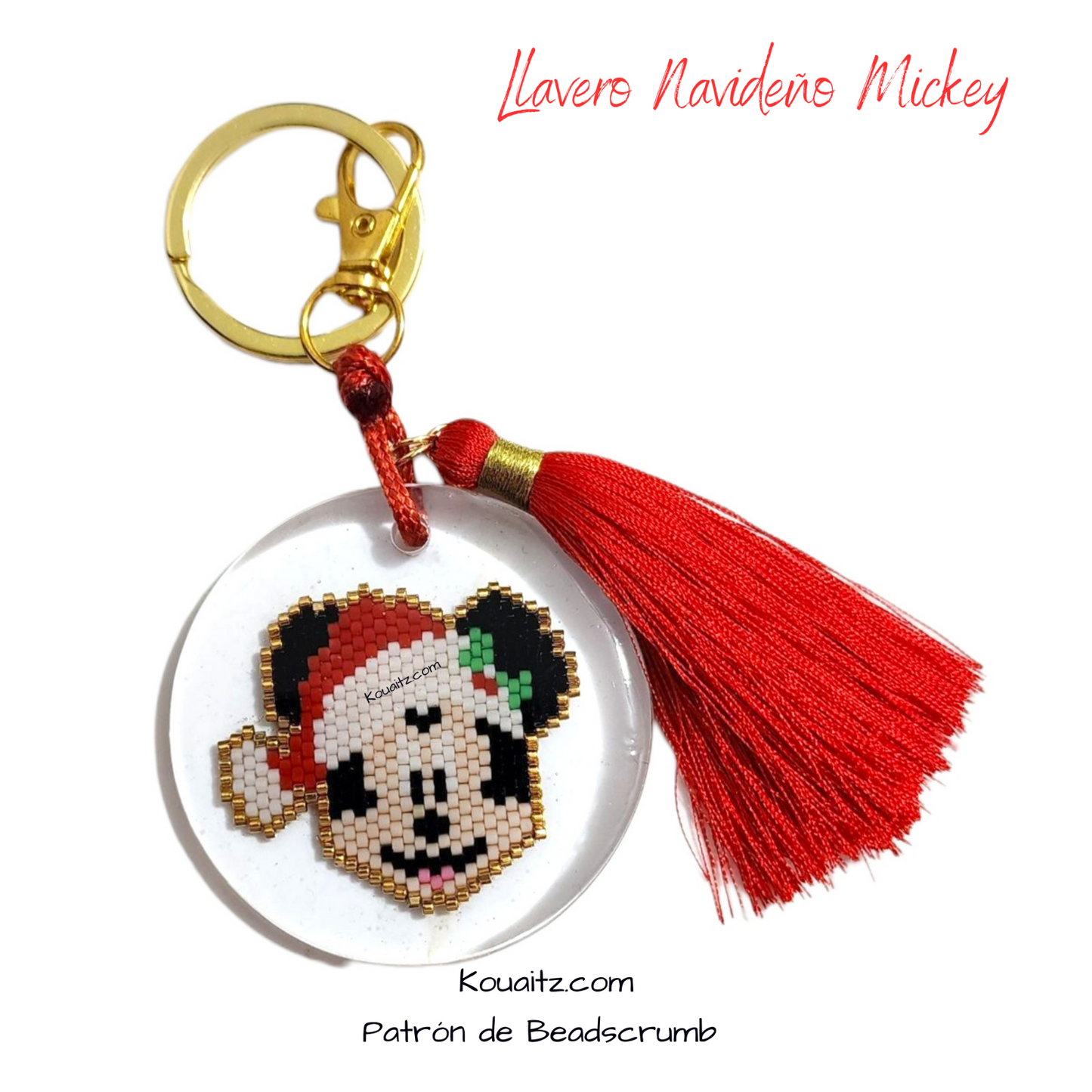 Pulsera o Llavero Mickey✨ Hecha a Mano con Delica Miyuk