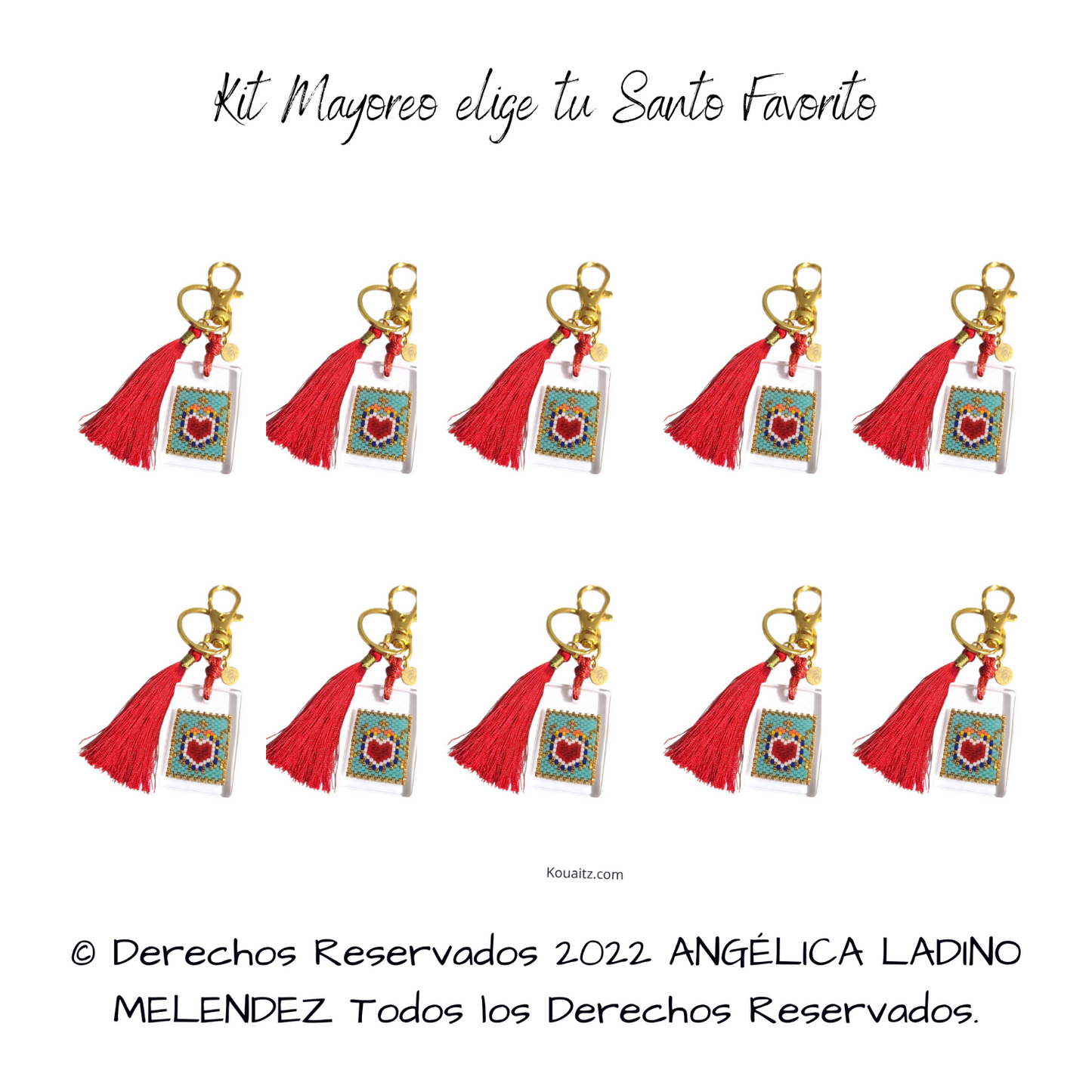 Kit Mayoreo Llaveros Santos