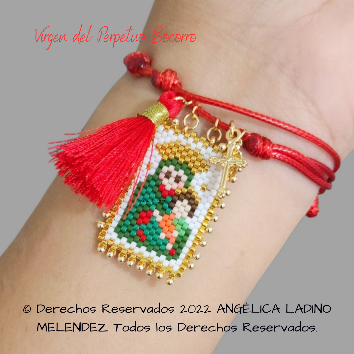 Virgen del Perpetuo Socorro Collar, Pulsera o llavero