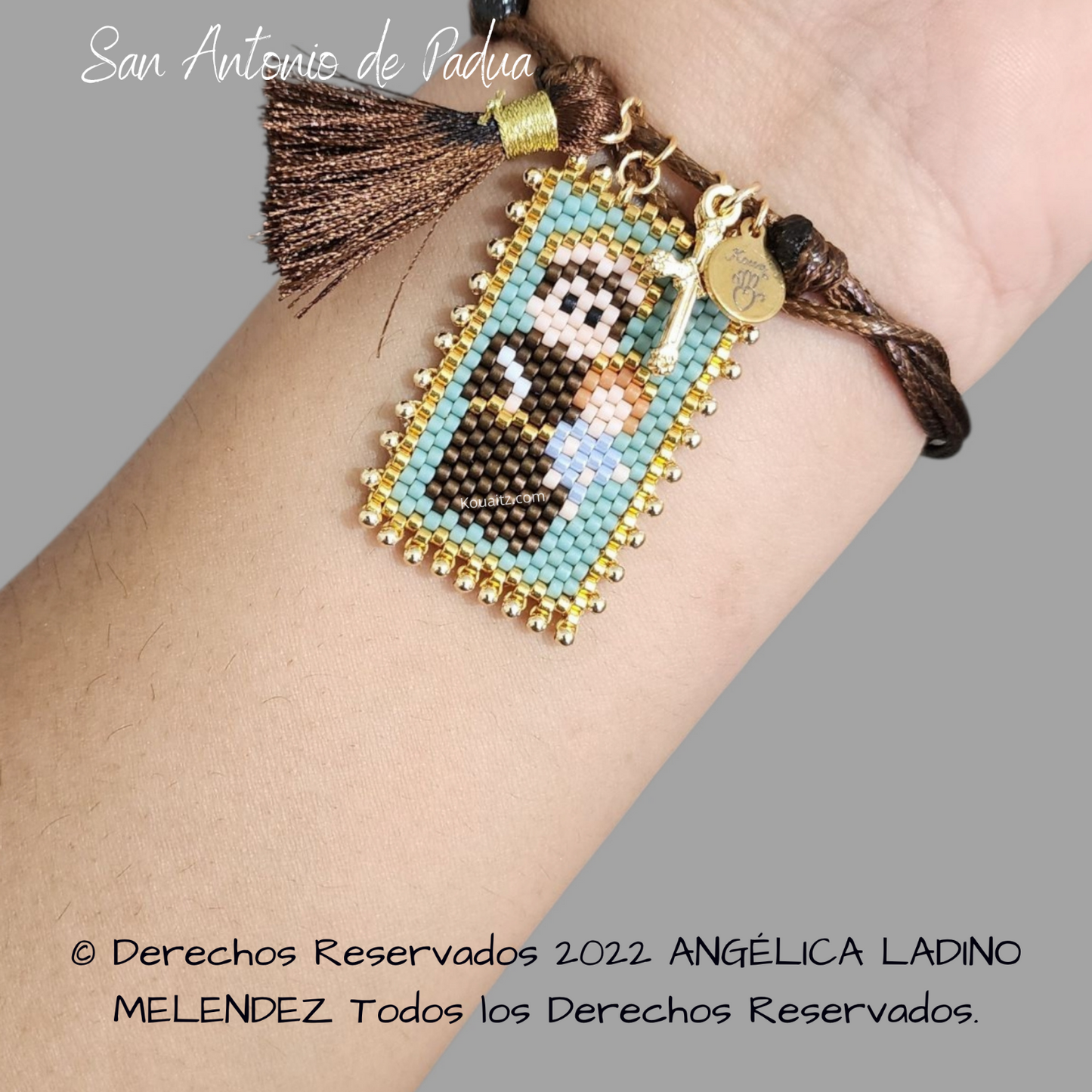 San Antonio de Padua Pulsera Collar o llavero