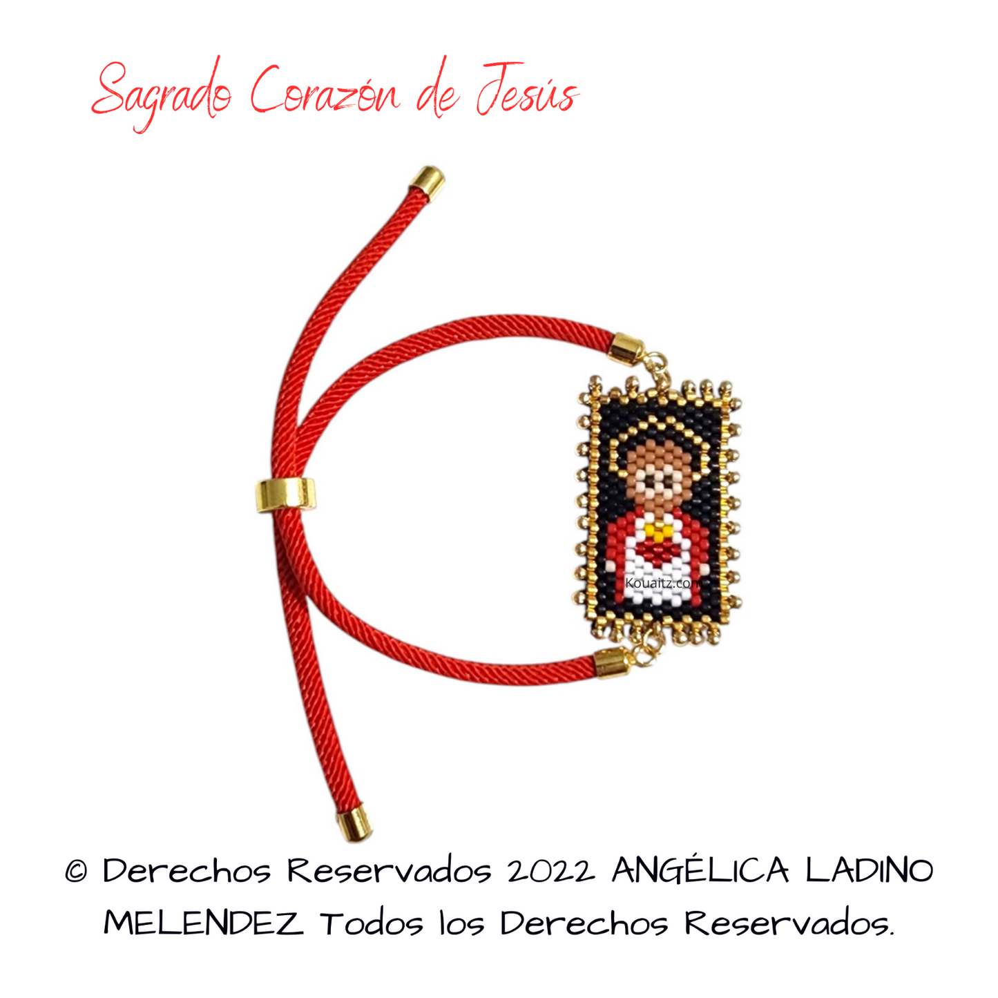 Sagrado Corazón de Jesús Pulsera, Llavero, Collar o Kit
