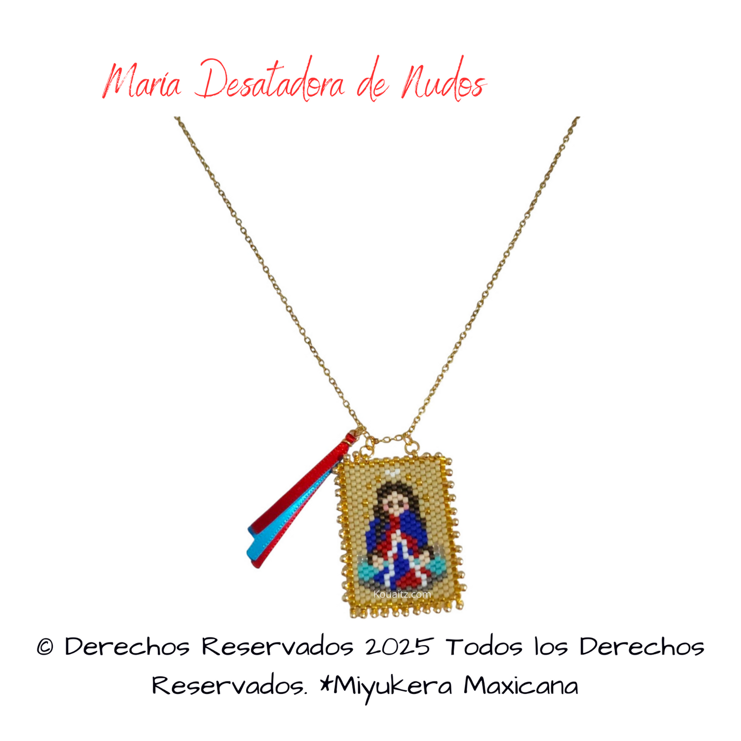 Virgen María Desatadora de Nudos Pulsera o Collar