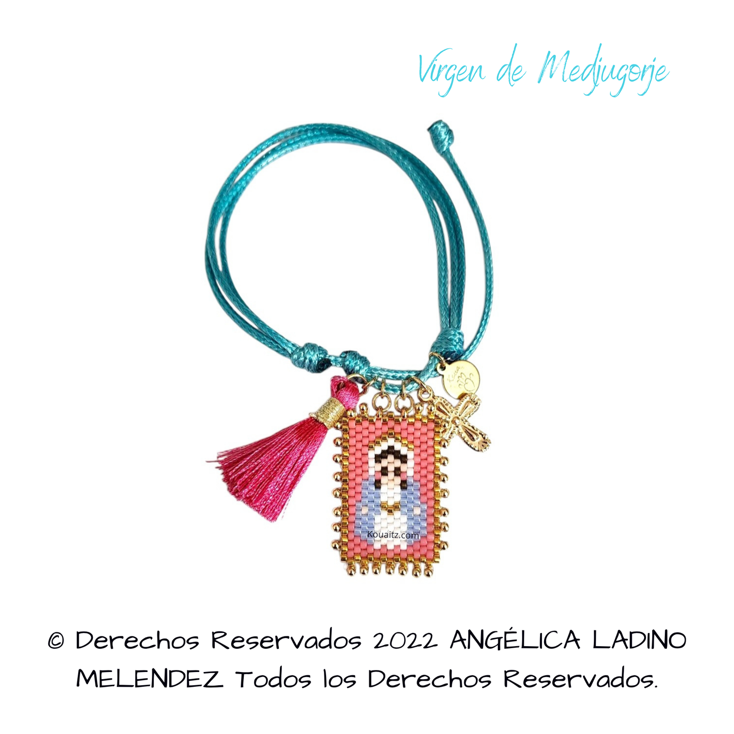 Virgen de Medjugorje Pulsera, collar o llavero