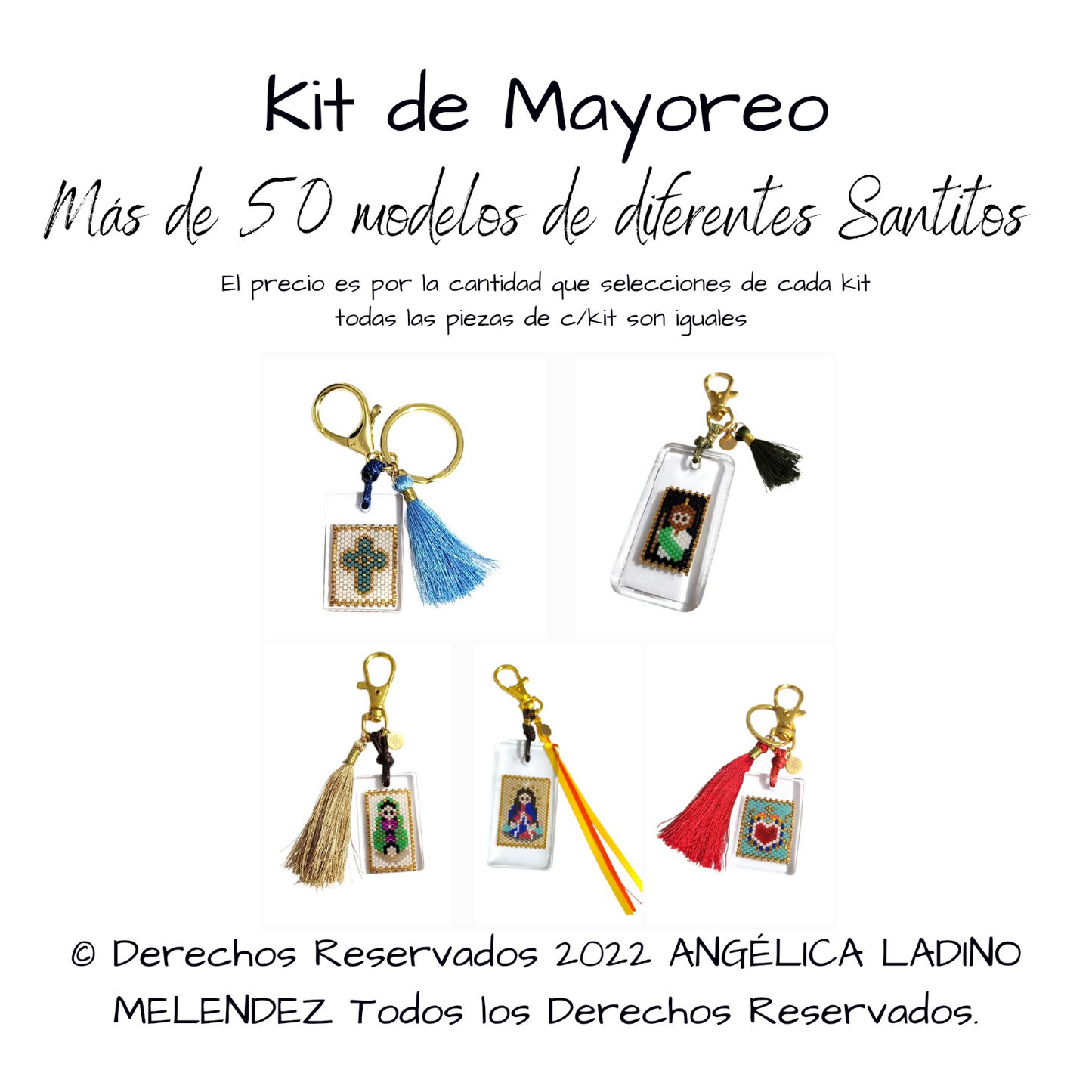 Kit Mayoreo Llaveros Santos