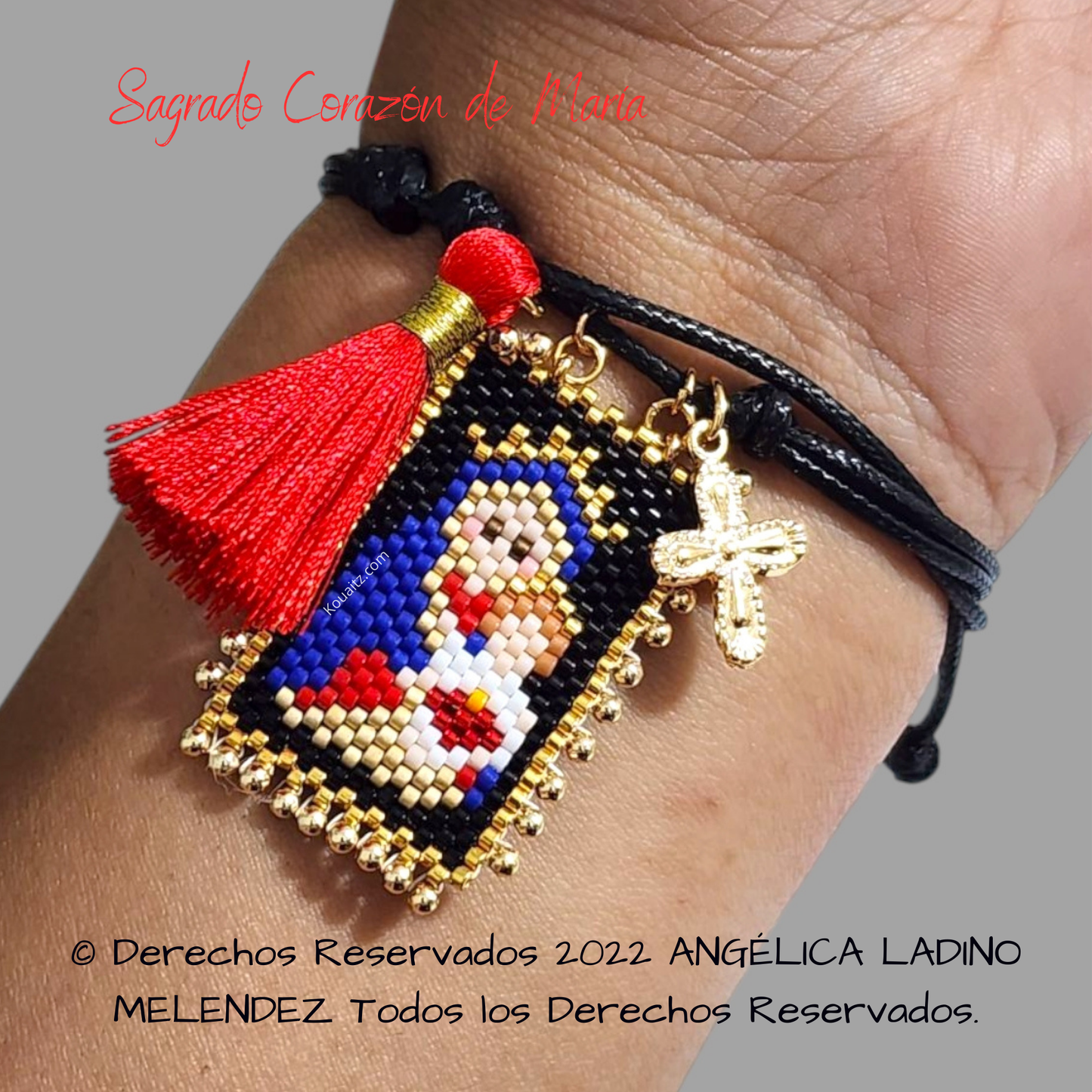 Sagrado Corazón de María Pulsera o Collar