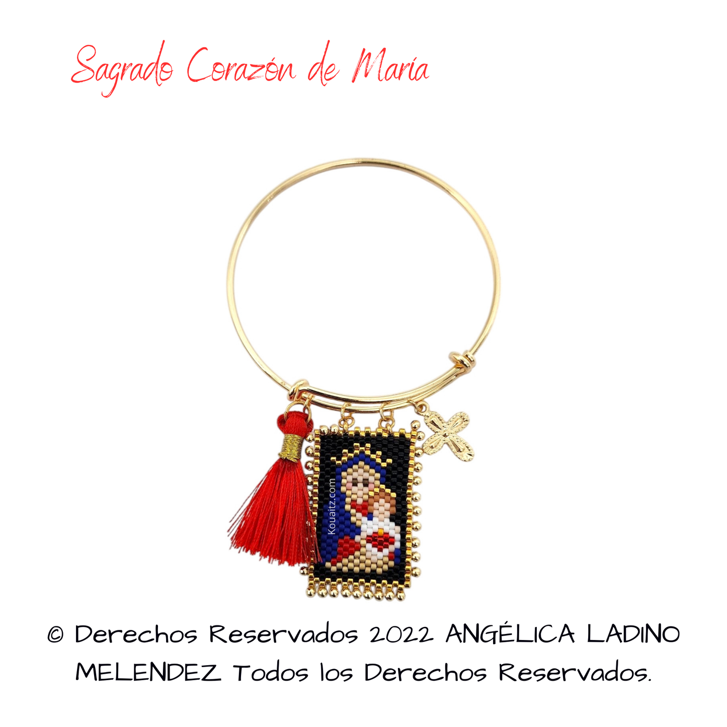 Sagrado Corazón de María Pulsera o Collar