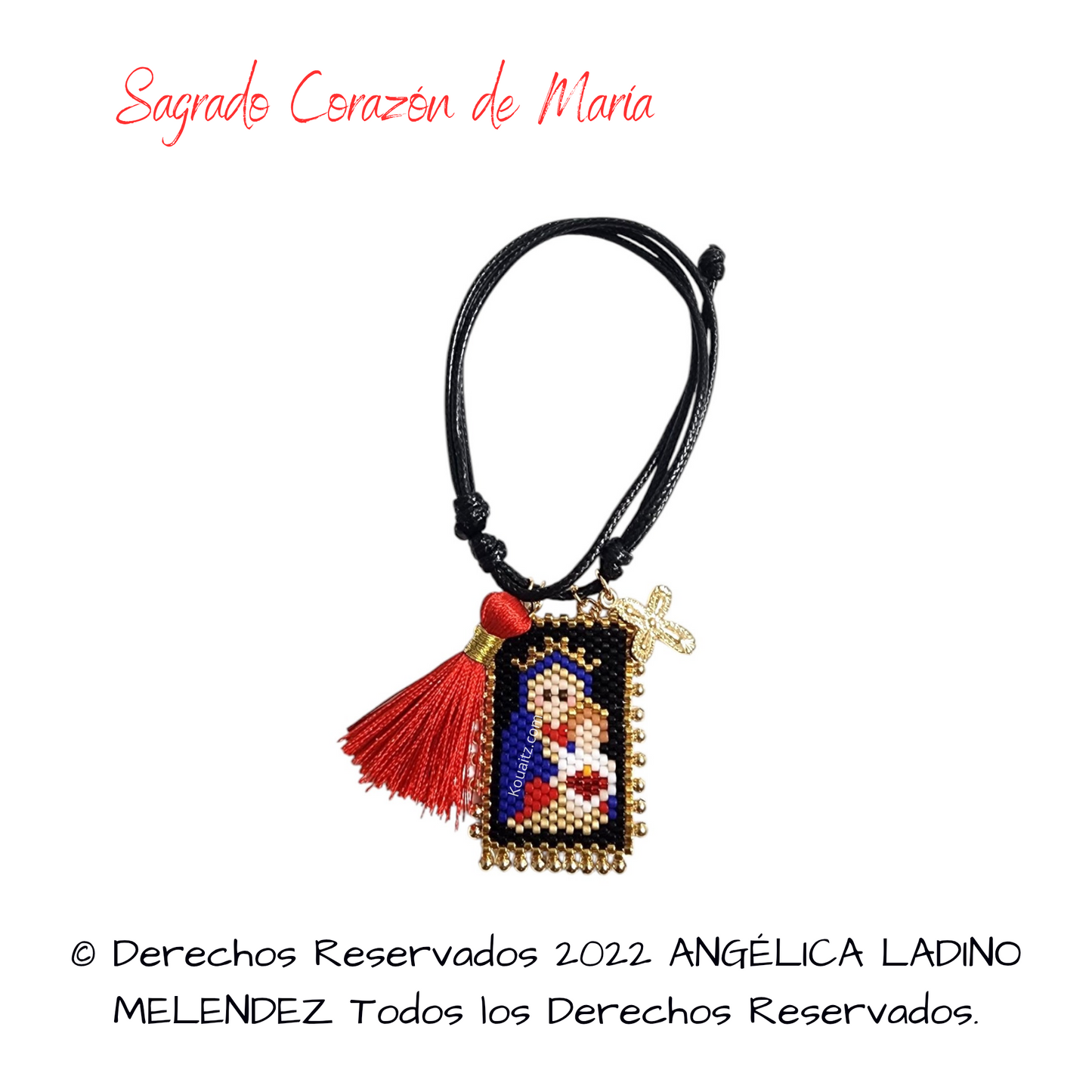 Sagrado Corazón de María Pulsera o Collar