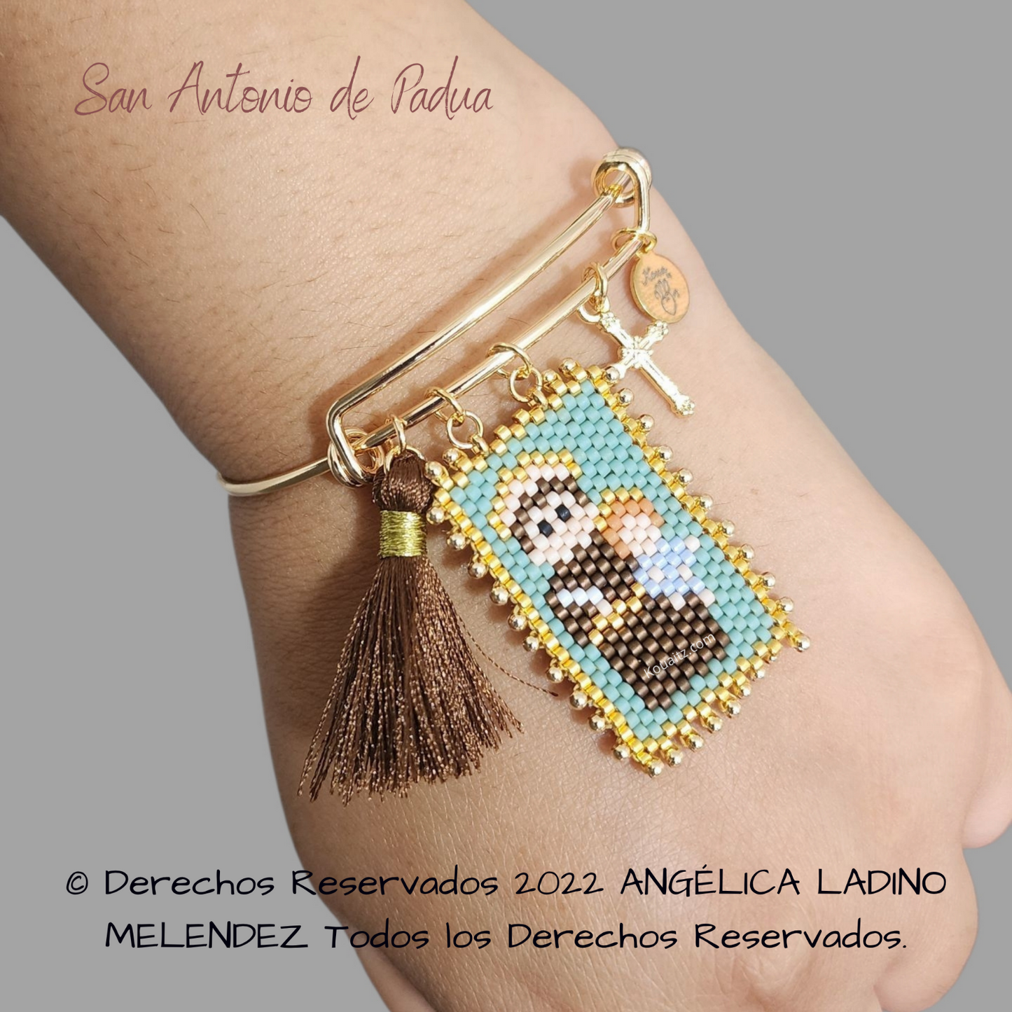 San Antonio de Padua Pulsera Collar o llavero