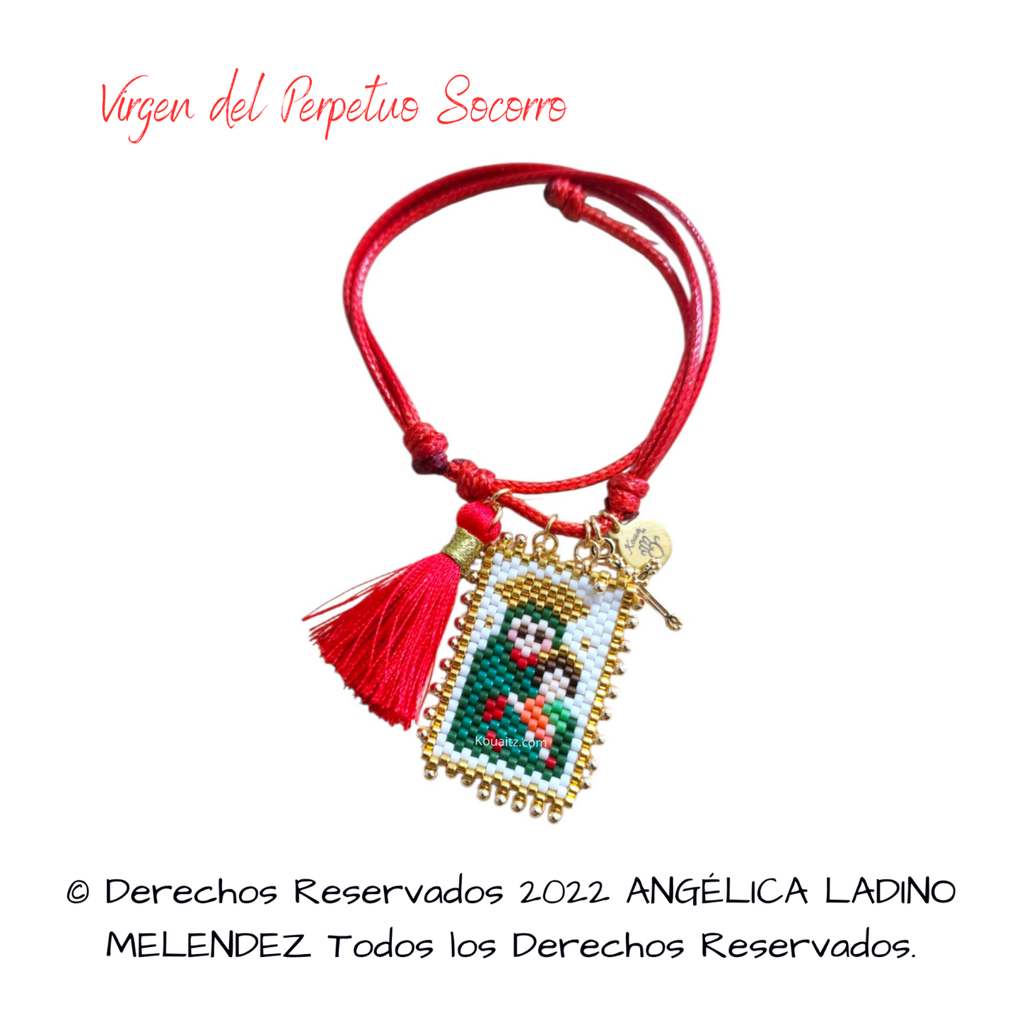 Virgen del Perpetuo Socorro Collar, Pulsera o llavero