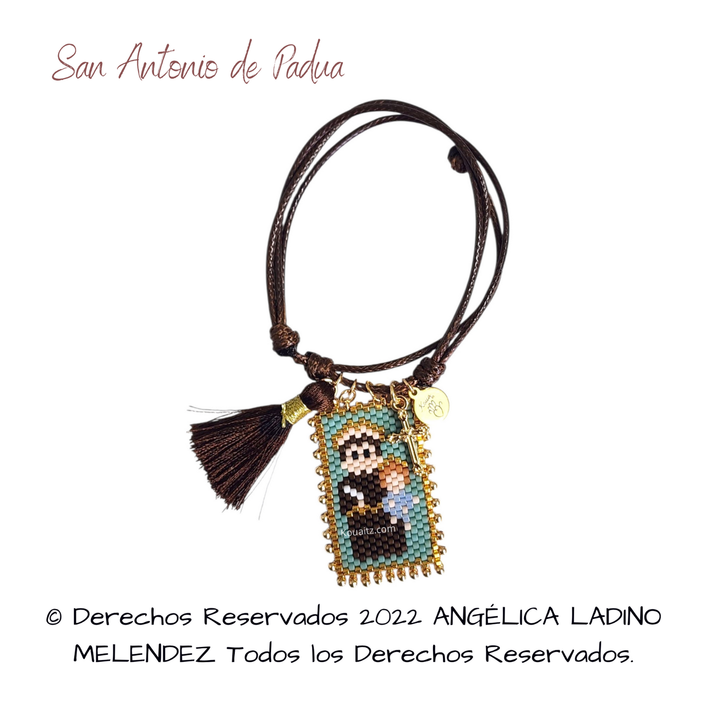San Antonio de Padua Pulsera Collar o llavero